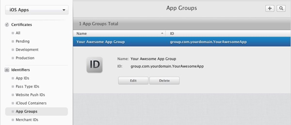 App Group ID